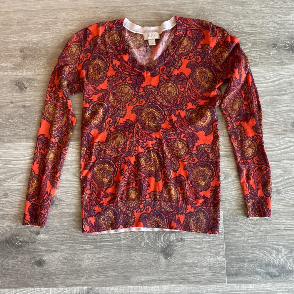 Loft paisley print long sleeve